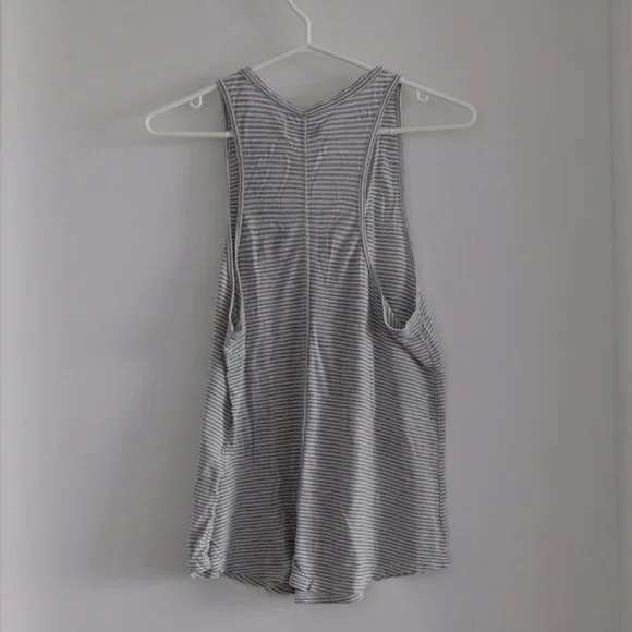 SOLD Abercrombie and Fitch V-Neck Racerback Stripe Tank Top - Picture 2 of 10